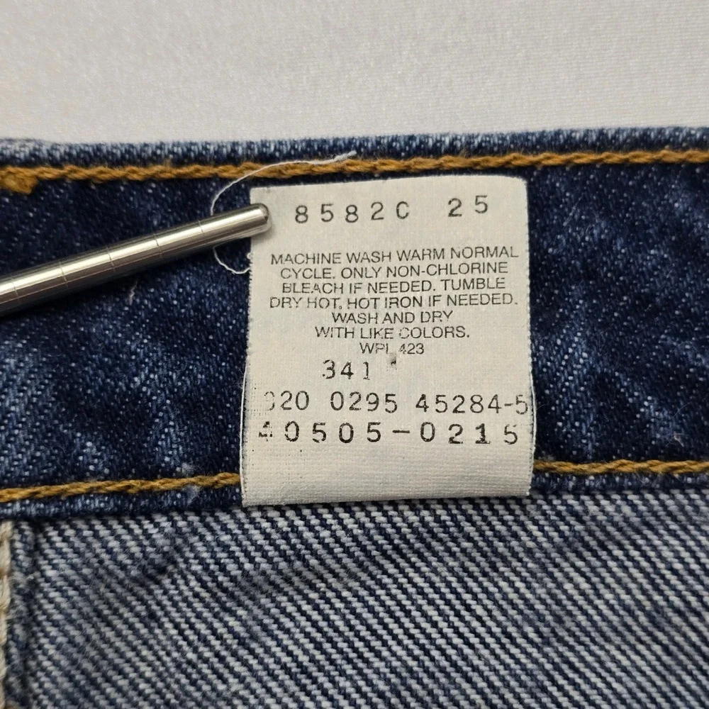 Levis 505 Mens Orange‎ Tab Regular Fit Straight Leg Dark Wash Jeans W38 L30